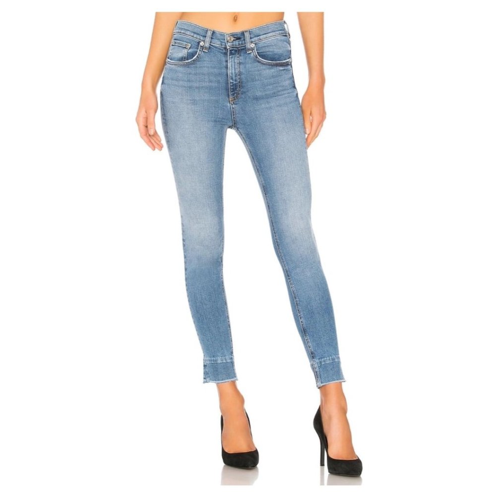 Rag & Bone High‑Waist Ankle Skinny Jeans Size 29 – Levee Wash